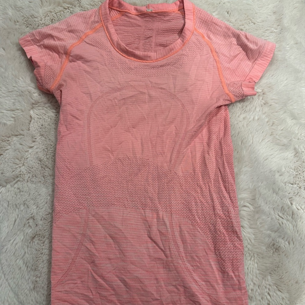 Lululemon Athletica Coral Short Sleeve Tee